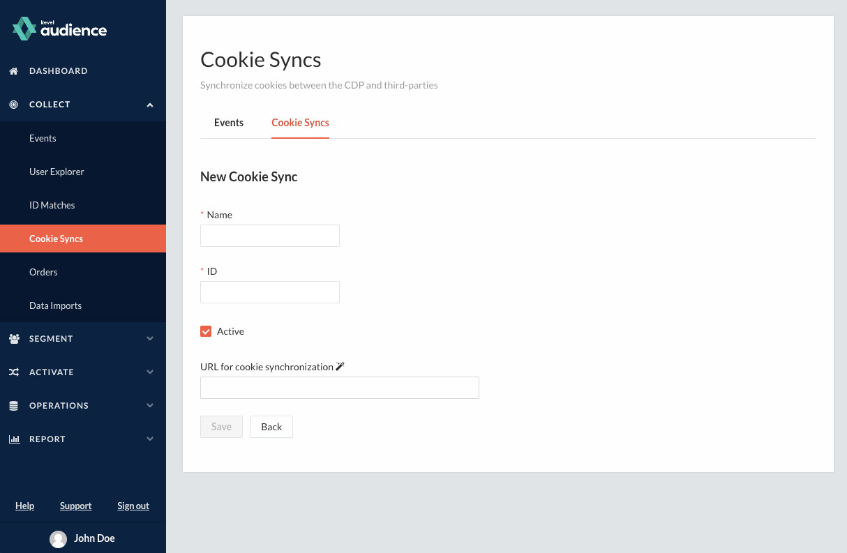 Dashboard CookieSync Providers